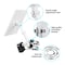 Wasserstein 2-in-1 Universal Camera Pole Mount, for Wyze, Blink, Ring, Arlo, Eufy Camera, White UnivPoleMountWhtUS - alternate 5